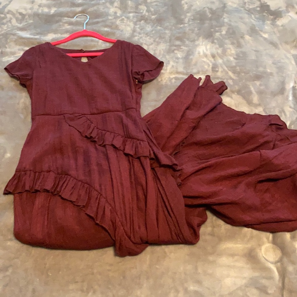 Joyfolie dress. Girls size 8. Gently used. No damage. Burgundy color.